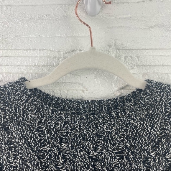 Lands' End Drifter Sweater Black Heather Cable Knit Crewneck Pullover XS - Picture 2 of 16